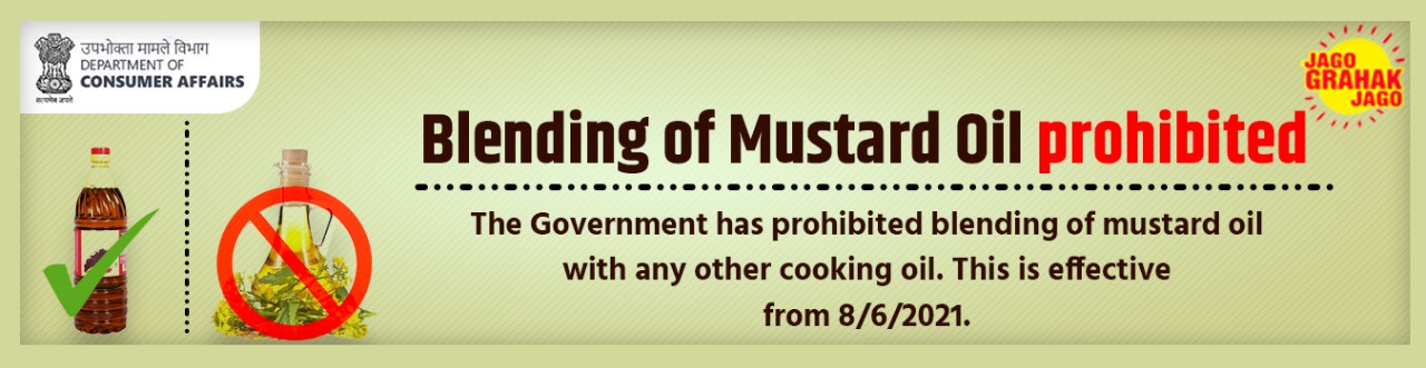 Blending of Mustard Oil Prohibited