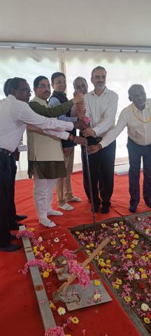 Hon'ble Minister Shri Pralhad Joshi, Ministry of Consumer Affairs, Food and Public Distribution & New and Renewable Energy, laid the foundation for an EV Testing Facility at NTH Bengaluru on August 22, 2024