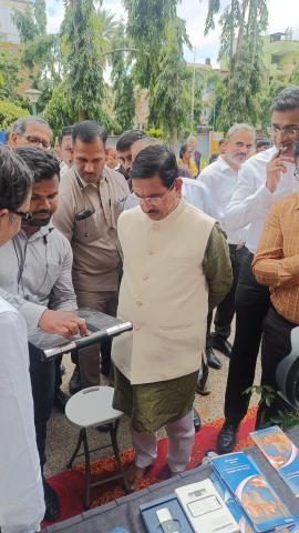 Hon'ble Minister Shri Pralhad Joshi, Ministry of Consumer Affairs, Food and Public Distribution & New and Renewable Energy, laid the foundation for an EV Testing Facility at NTH Bengaluru on August 22, 2024