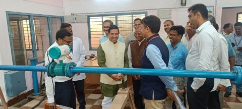 Hon'ble Minister Shri Pralhad Joshi, Ministry of Consumer Affairs, Food and Public Distribution & New and Renewable Energy, laid the foundation for an EV Testing Facility at NTH Bengaluru on August 22, 2024