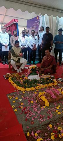 Hon'ble Minister Shri Pralhad Joshi, Ministry of Consumer Affairs, Food and Public Distribution & New and Renewable Energy, laid the foundation for an EV Testing Facility at NTH Bengaluru on August 22, 2024