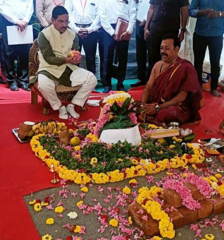 Hon'ble Minister Shri Pralhad Joshi, Ministry of Consumer Affairs, Food and Public Distribution & New and Renewable Energy, laid the foundation for an EV Testing Facility at NTH Bengaluru on August 22, 2024