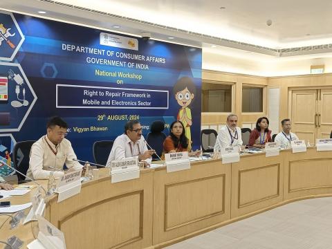 National Workshop on the Right to Repair Framework in Mobile and Electronics Sectors on August 29, 2024, at Vigyan Bhawan, New Delhi